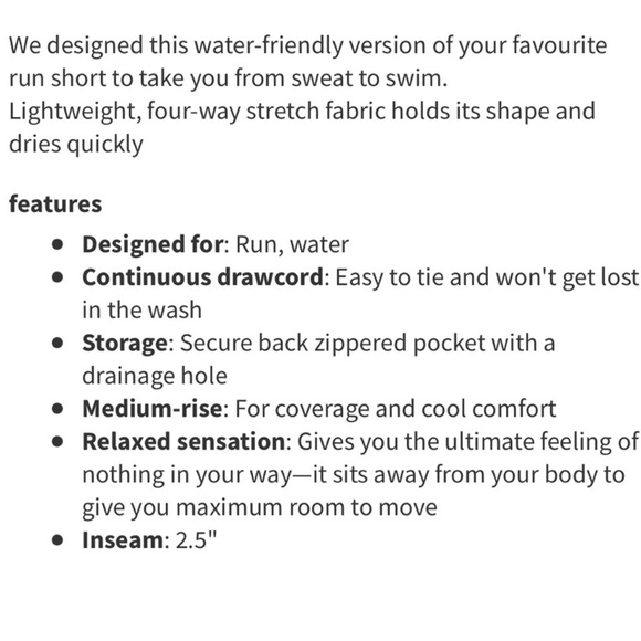 Lululemon H2O Speed Shorts for Swim Black 4 - Picture 4 of 14